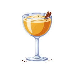 Advocaat – Traditional Dutch and German Egg Liqueur Vector Illustration