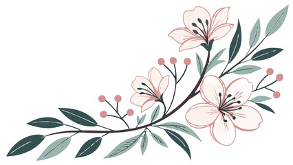 Fototapeta premium Wedding Place Card – Watercolor Floral Vector PNG, Transparent Background, No Text