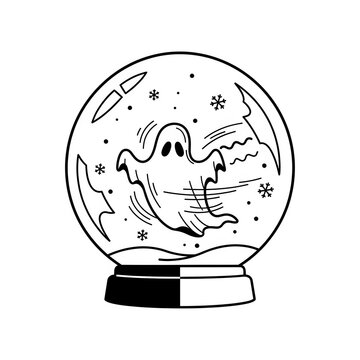 Abstract circular lines forming a stylized globe or sphere with a base isolate