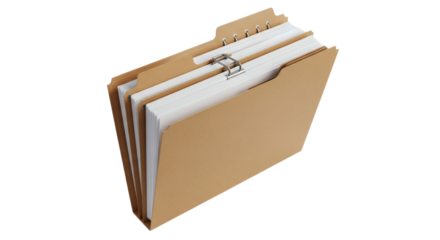 Brown Manilla Classification Folder for Legal and Project Documents. clipping path, Business concept, PNG, graphic resources.