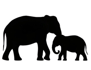 silhouette of elephant