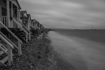 beach huts on the beach