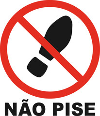 NÃO PISE, Orientação para embalegens frageis para não pisar
