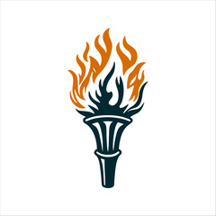 Stylized Torch Flame Icon in Burnt Sienna Mabo Day Torch flame with upward licks and a tapered base burnt sienna
