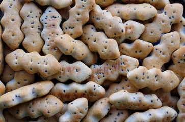 poppy seed crackers close-up


