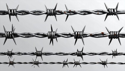 Metal Barbed Wire Fence Design Set