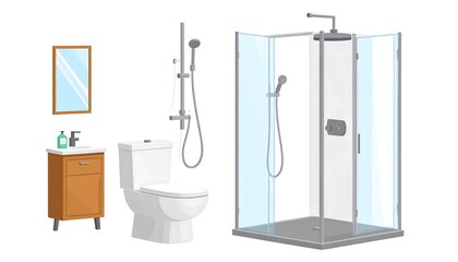 Modern Bathroom Fixture Arrangement