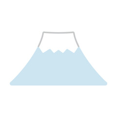 シンプルな富士山のイラスト（塗り）