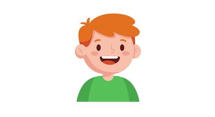 Cartoon illustration of a smiling boy wearing a blue sweater and dark pants.