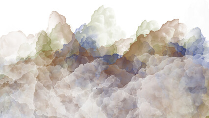 Earthy Watercolor Cloud Effect, Transparent PNG