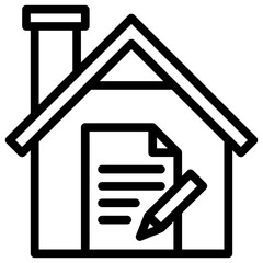 Home Work Outline Icon