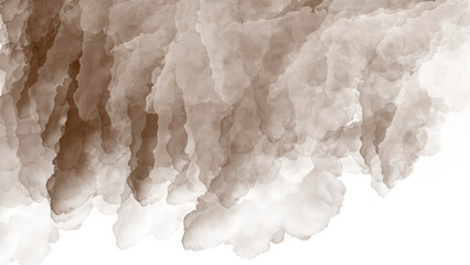 Monochrome Brown Watercolor Cloud Effect, Transparent PNG