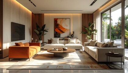 Modern Living Room Interior Design Concept