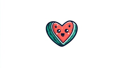 Cute watermelon heart design