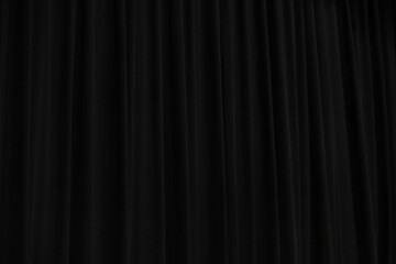 Black curtain full frame view