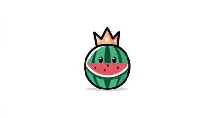 Cute watermelon with crown