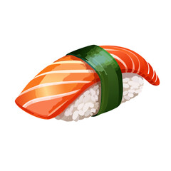 nigiri sushi with tuna isolated object
