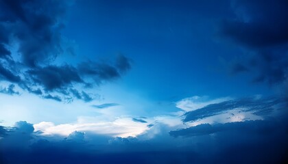 Obraz premium A Blue Sky With A Dark Blue Background