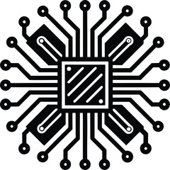 circuit board vector illustration on white backgro_processed.eps