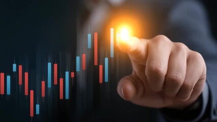 Business finance stock market investment growth chart candlestick digital data analysis financial chart business strategy economy upward trend success finance market investment growth digital - Powered by Adobe