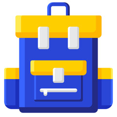 Fototapeta premium Backpack Flat Icon