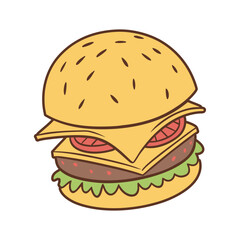 cheeseburger with juicy beef patties melted cheddar cheese