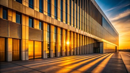 Sunset Geometry: Simple Beauty in Architectural Lines and Golden Hour Hues