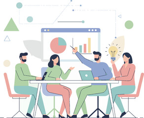 meeting worker vector