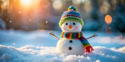 Perfect Snowman: Winter Wonderland Scene, Snow Figurine, Holiday Cheer, Festive Snow Day,  Child's Play