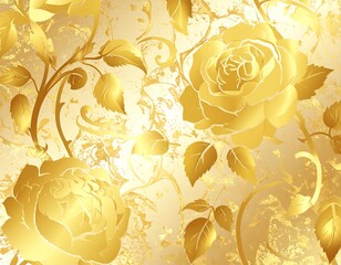 Gold roses on a textured background