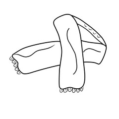 hand drawn winter scarf