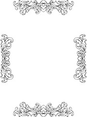 decorative floral frame victorian