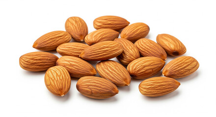 Fototapeta premium Almonds isolated on white
