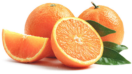 orange fruit isolated on white