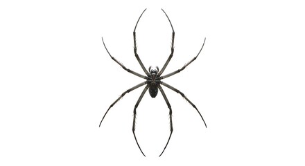 Obraz premium Intricate Spider Macro Shot Isolated on White Background with Arachnid Closeup.