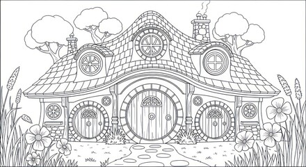 Obraz premium Fantasy house drawing
