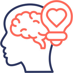 Emotional Intelligence line color icon