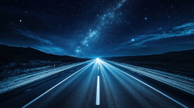 Starry night road