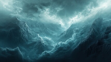 Stormy mountain landscape (1)