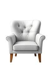 White wingback armchair