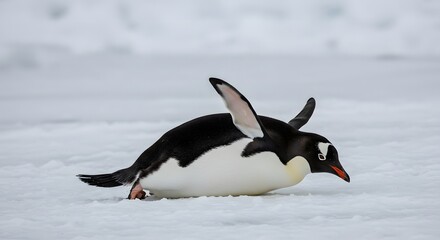 Obraz premium penguin on snow