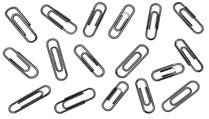 Organized paperclip pattern design for office background