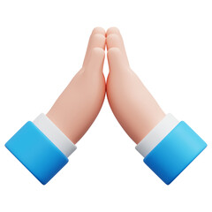 3D Praying Gesture Icon