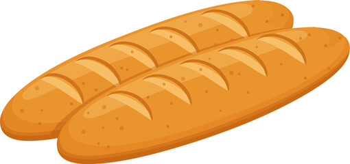 Simple Baguette Bread Icon