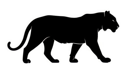 Obraz premium Majestic Black Panther Gracefully Walking Through Wilderness