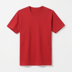 Bright Scarlet Short-Sleeve T-Shirt Mockup - Front Studio Display