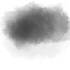 This image shows a dark, abstract cloud-like formation in varying shades of gray and black. The dense, textured strokes give the impression of smoke, mist, or an ink wash. Below the cloud, thin vertic