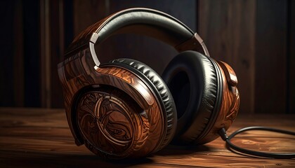Ornate Wood Headphones for Immersive Audio