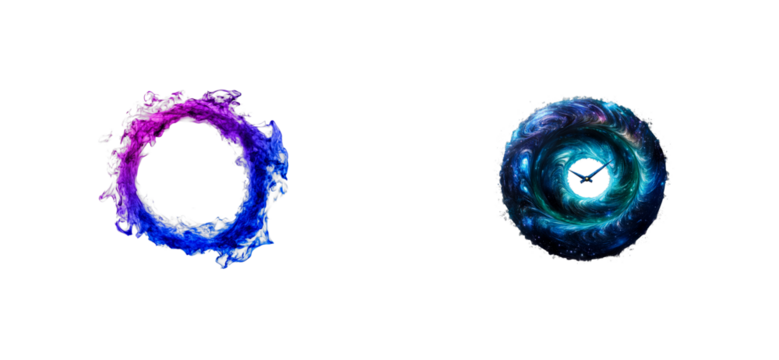 Abstract swirling energy portal and cosmic vortex, cut out