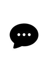 Chat Bubble Icon with Three Dots